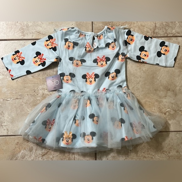 NWT monica+andy Long Sleeve Little Belle Tulle Dress. Mickey and Minnie Mouse. - Picture 5 of 7